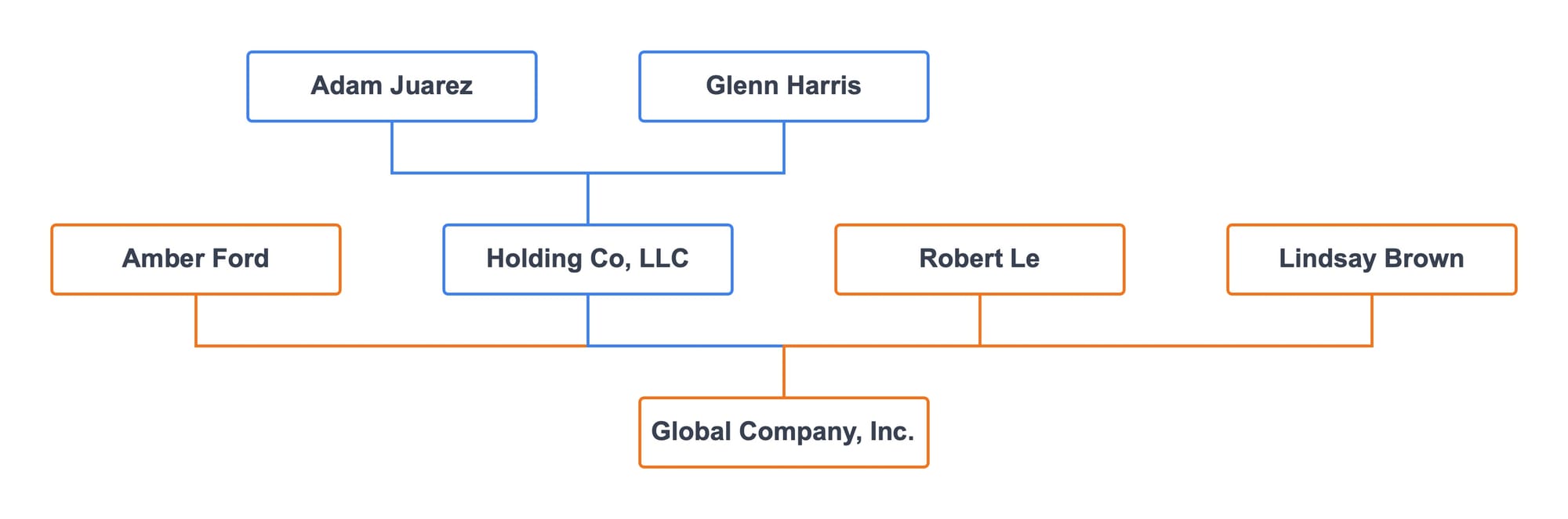 Holding Co owns Global Co